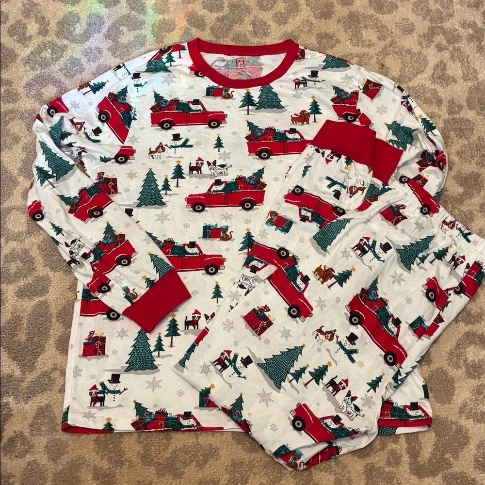 Children's Place Christmas Truck Pajamas Adult Large - Picture 2 of 6